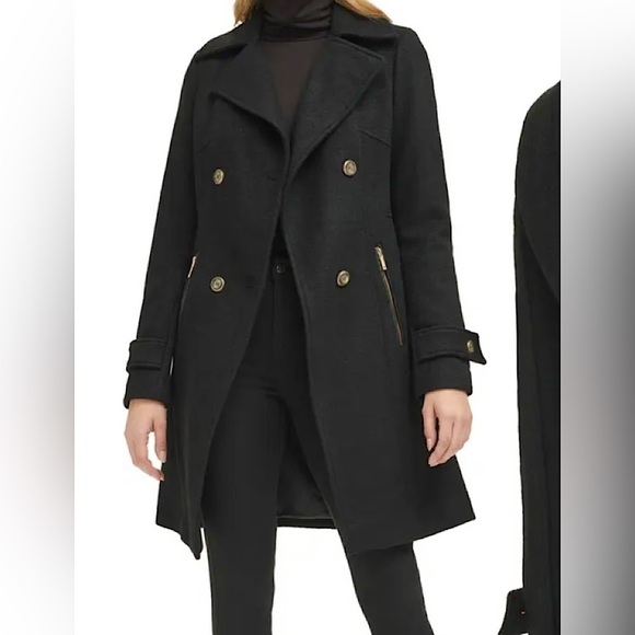Guess wool blend pea coat, size M - Picture 2 of 8